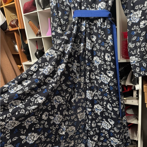 Lauren Ralph Lauren Navy Floral Midi Dress - Picture 2 of 3